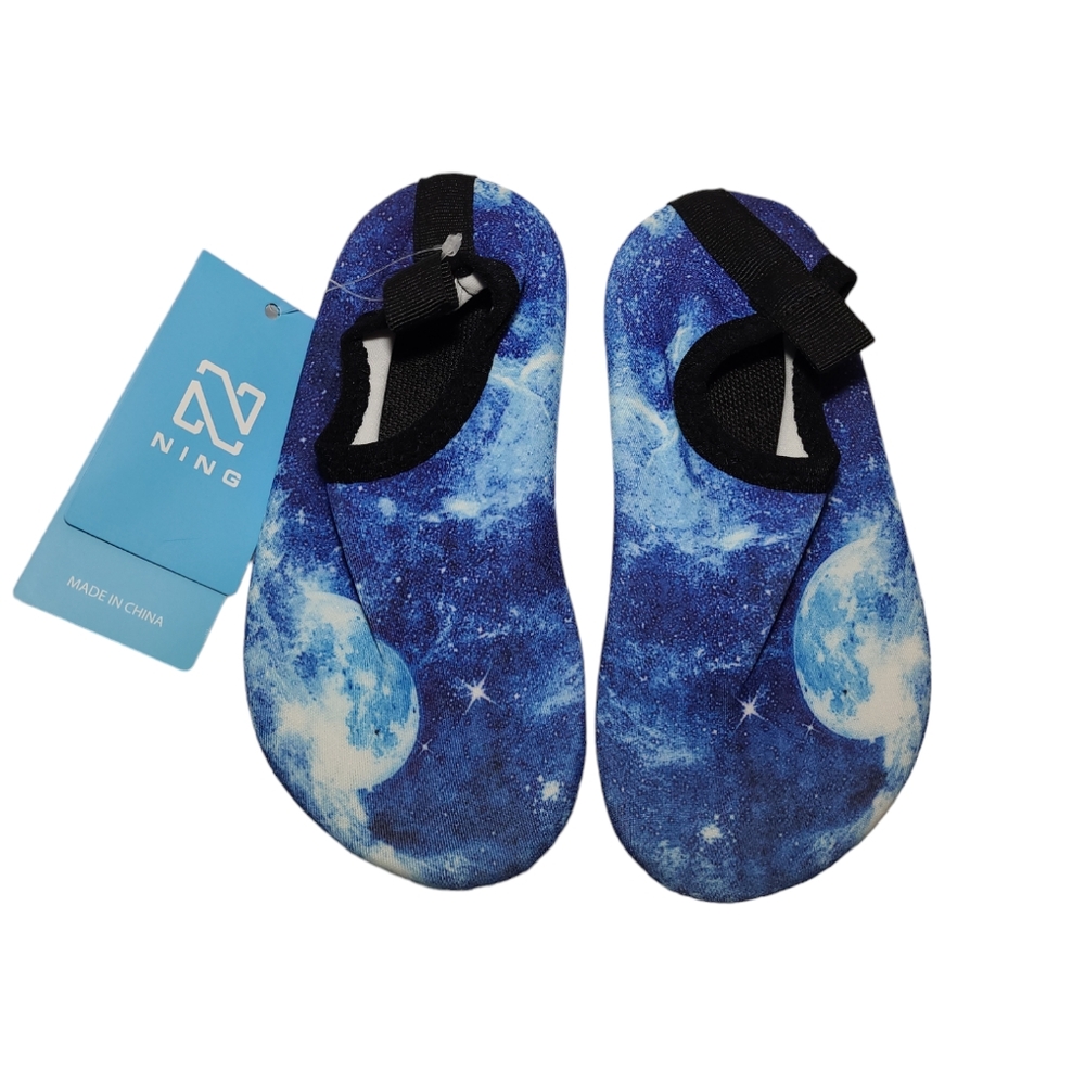 NING Kids Water Shoes Quick Dry Aqua Socks Swim Outdoor Sport Blue Toddler 10